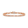 Simulated Morganite (9 ct. t.w.) & Diamond Accent Link Bracelet in 18k Rose Gold-Plated Sterling Silver