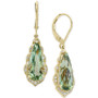 EFFY® Green Quartz (5-9/10 ct. t.w.) & Diamond (1/6 ct. t.w.) Drop Earrings in 14k Gold