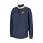 Women's Heathered Navy West Virginia Mountaineers Alice 2-Hit Fleece Quarter-Zip Jacket