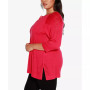 Plus Size Raglan Sleeve Pointelle Sweater