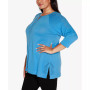 Plus Size Raglan Sleeve Pointelle Sweater
