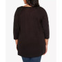 Plus Size Raglan Sleeve Pointelle Sweater