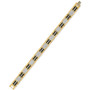 Diamond, Carbon Fiber, Black Rubber Link Bracelet (1/10 ct. t.w.) in Gold-Tone Ion-Plated Stainless Steel, Created for Macy's