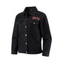 Women's Black Chicago Bulls Patch Denim Button-Up Jacket