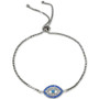 Cubic Zirconia Evil Eye Bolo Bracelet in Sterling Silver, Created for Macy's