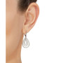 Diamond Concentric Teardrop Leverback Drop Earrings (1 ct. t.w.) in Sterling Silver