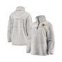 Women's Gray Chicago Blackhawks Sherpa Quarter-Zip Pullover Jacket
