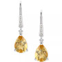 Gemstone (3-3/4 ct. t.w.) and Diamond Accent Birthstone Drop Earrings in Sterling Silver