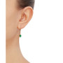 Emerald (7/8 ct. t.w.) & Diamond (1/20 ct. t.w.) Drop Earrings in 10k Gold