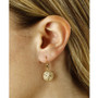Sand Dollar Drop Earrings in 14k Gold