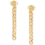 Chain Link Front to Back Drop Earrings in 10k Gold