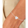 Cubic Zirconia Pavé Heart Cable Link Bracelet