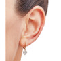 Diamond Heart Dangle Hoop Earrings (1/8 ct. t.w.) in 10k Gold