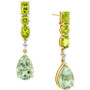Multi-Gemstone (8-7/8 ct. t.w.) & Diamond Accent Drop Earrings in 10k Gold