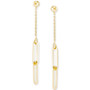 Polished Paperclip Drop Earrings in 14k Gold