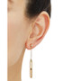 Polished Paperclip Drop Earrings in 14k Gold