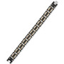 Two-Tone Square Link Bracelet in Black & Gold Ion-Plated Stainless Steel & Black Carbon Fiber, Created for Macy's