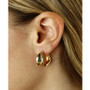 Bold Graduated Hoop Earrings Set in 14k Gold