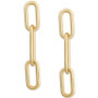 Oval Triple Link Chain Drop Earrings in 10k Gold