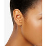 Oval Triple Link Chain Drop Earrings in 10k Gold