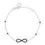 Black Spinel Infinite Chain Bracelet (1/2 ct. t.w.) in Sterling Silver