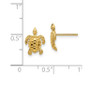 Sea Turtle Stud Earrings in 14k Gold