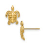 Sea Turtle Stud Earrings in 14k Gold