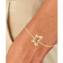 Multicolor Cubic Zirconia & Enamel Butterfly Bolo Bracelet