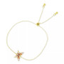 Multicolor Cubic Zirconia & Enamel Butterfly Bolo Bracelet