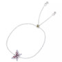 Multicolor Cubic Zirconia & Enamel Butterfly Bolo Bracelet