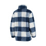 Women's Navy, White Washington Capitals Plaid Sherpa Quarter-Zip Jacket