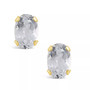 Gemstone Stud Earrings in 10k Yellow Gold
