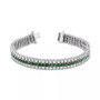 Sapphire (6 ct. t.w.) & Diamond (2 ct. t.w.) Triple Row Tennis Bracelet in Sterling Silver (Also in Emerald & Ruby)