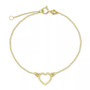 Open Heart Ankle Bracelet in Sterling Silver