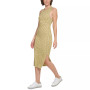 Women's Space-Dyed Sleeveless Midi Dress