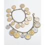 Vermeil Bracelet, Lira Coins Charm Bracelet