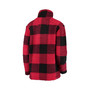 Women's Red, Black Chicago Blackhawks Plaid Sherpa Quarter-Zip Jacket