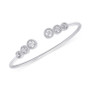 Diamond Multi-Halo Cuff Bangle Bracelet (1/4 ct. t.w.) in Sterling Silver, Created for Macy's