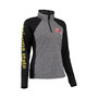 Women's Gray and Black Arizona State Sun Devils Finalist Quarter-Zip Pullover Jacket