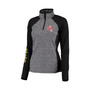 Women's Gray and Black Arizona State Sun Devils Finalist Quarter-Zip Pullover Jacket