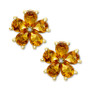 Citrine (2-7/8 ct. t.w.) & Diamond Accent Flower Stud Earrings in 14k Gold-Plated Sterling Silver