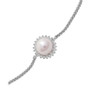 Cultured Freshwater Pearl (7mm) & Diamond (1/20 ct. tw.) Bolo Bracelet in Sterling Silver