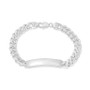 Cuban Chain ID Bracelet in 14k Gold-Plated Sterling Silver or Sterling Silver