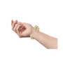 14k Gold Plated Sterling Silver with Emerald Cubic Zirconia Jaguar Open Cuff Bangle Bracelet
