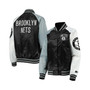Women's Black, Gray Brooklyn Nets The Prospect Raglan Full-Snap Jacket