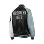Women's Black, Gray Brooklyn Nets The Prospect Raglan Full-Snap Jacket