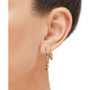 Cross Dangle Illusion Hoop Earrings in 10k Gold
