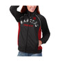 Women's Black, Red Toronto Raptors Backfield Raglan Full-Zip Track Jacket