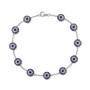 Lab-Created Sapphire (2-3/8 ct. t.w.) & Lab-Created White Sapphire (1/3 ct. t.w.) Cluster Bracelet in Sterling Silver