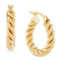 Twist Hoop Earrings in 10k Gold (20mm)